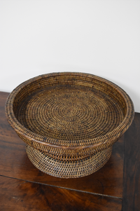 Large Footed Wicker Fruit Tray