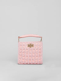 Small Pink Sylvia Piccola Crochet Handbag