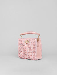 Small Pink Sylvia Piccola Crochet Handbag