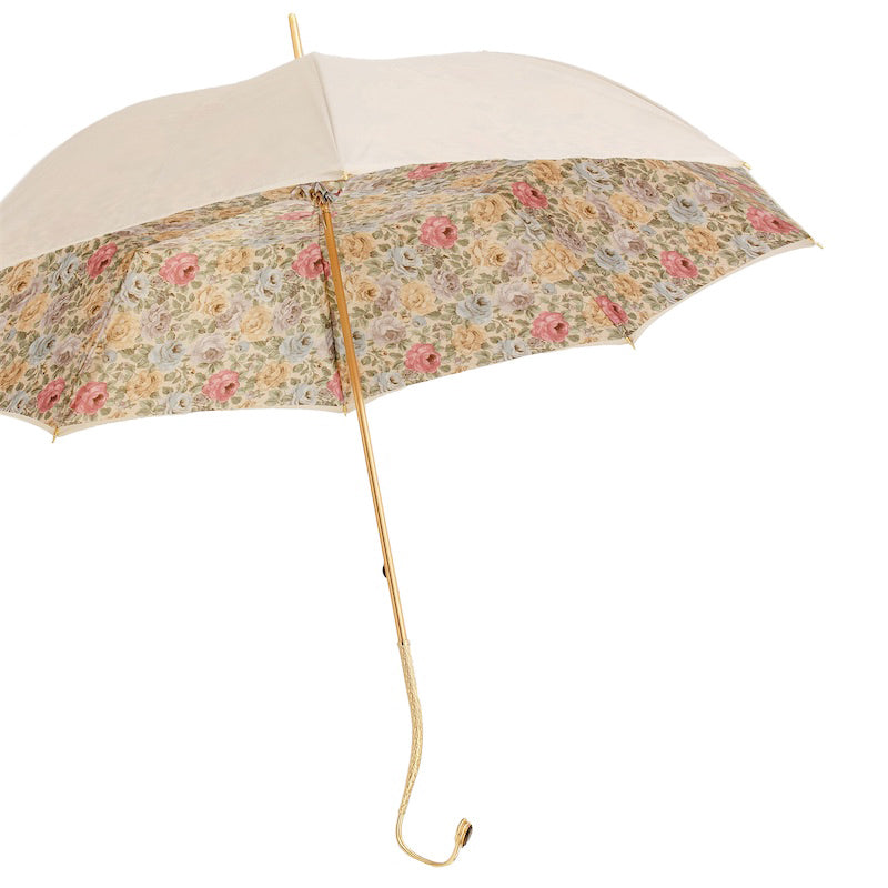 Romantic Umbrella with Jeweled Brass Handle