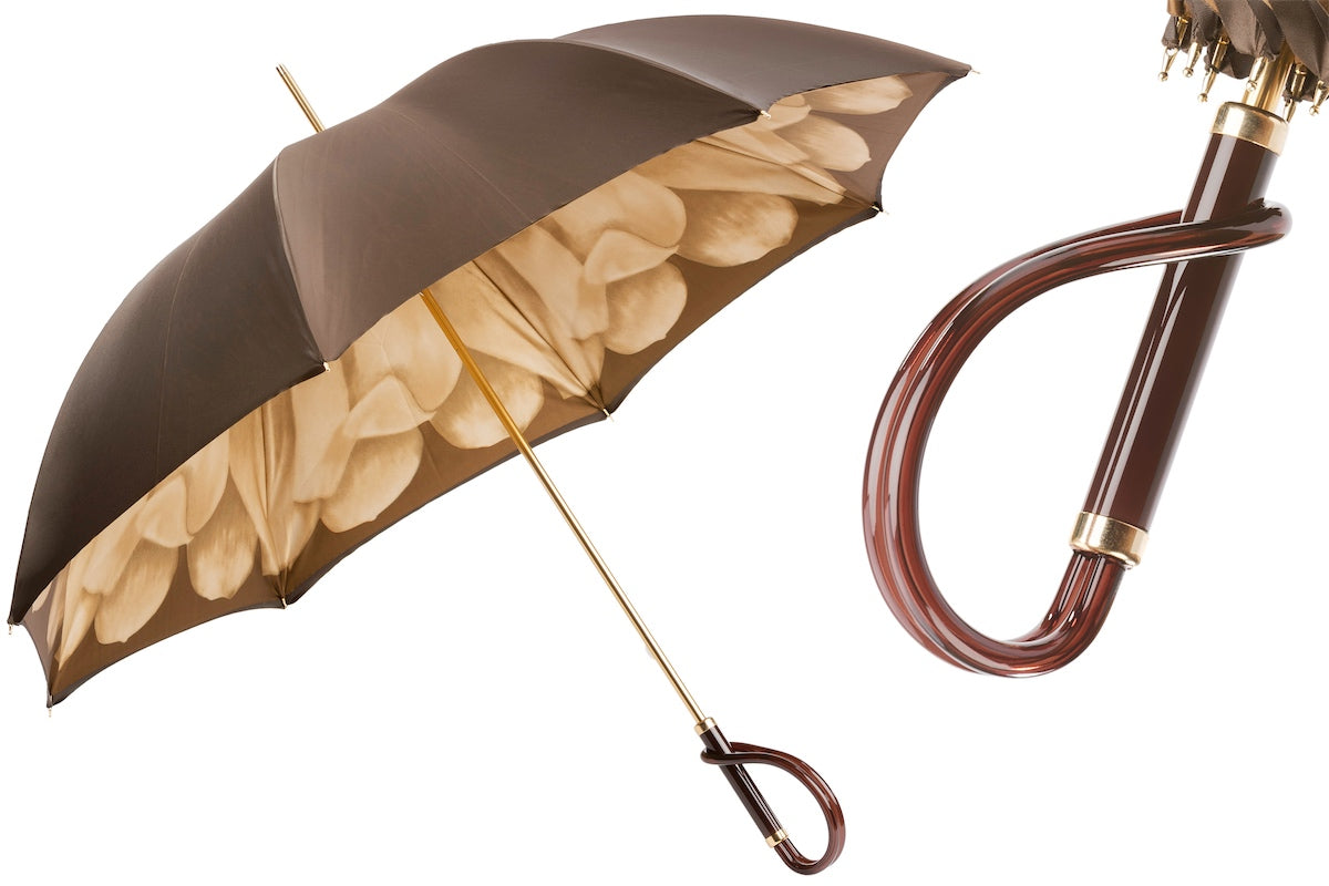 Brown Dahlia Umbrella