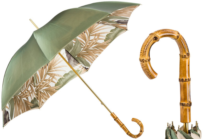 Tropical Umbrella with Bamboo Handle
