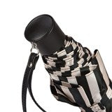 Black and White Striped Folding Umbrella