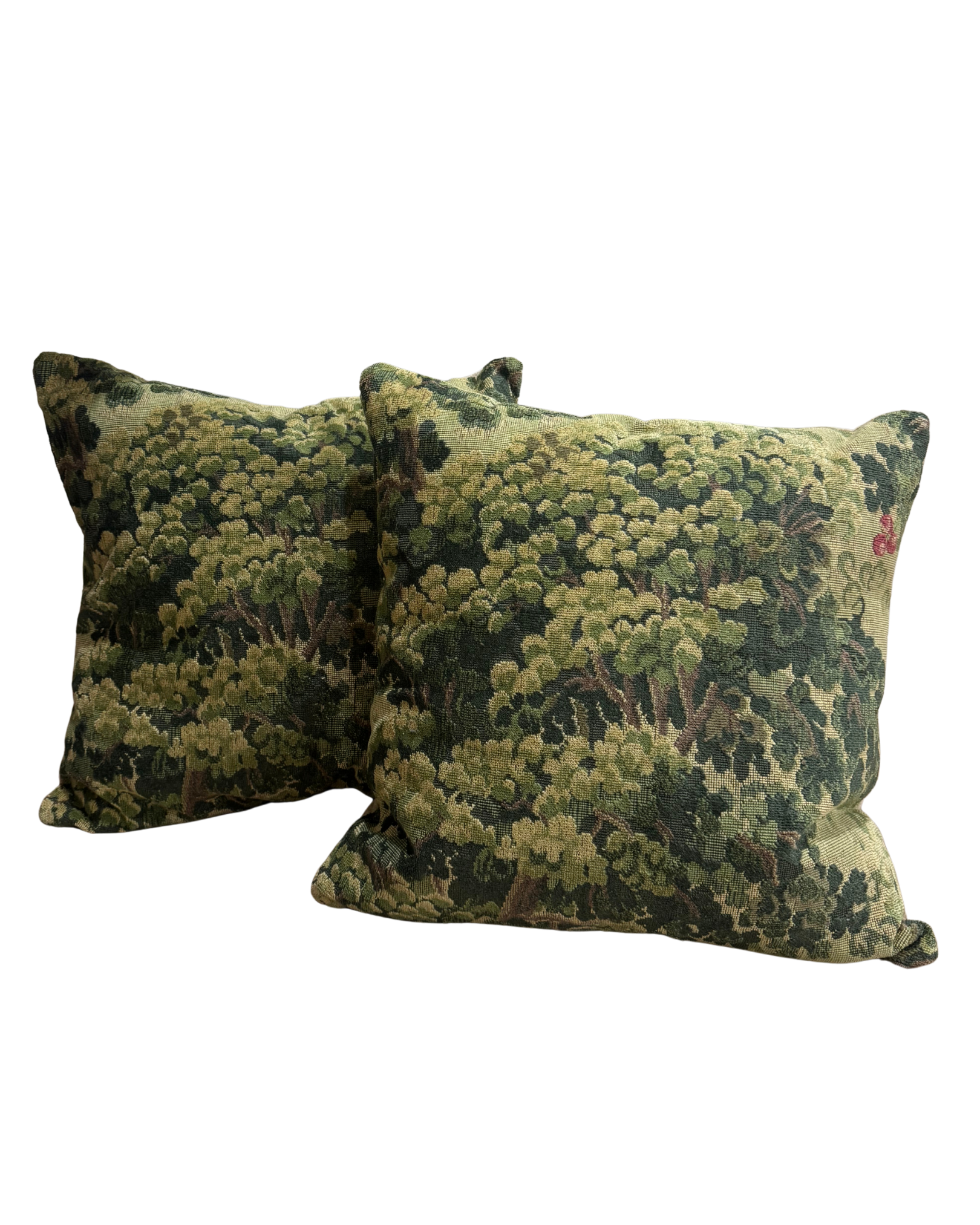 Pair of Green Epingle Pillows