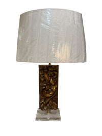 Pair of Gold Giltwood Fragment Lamps