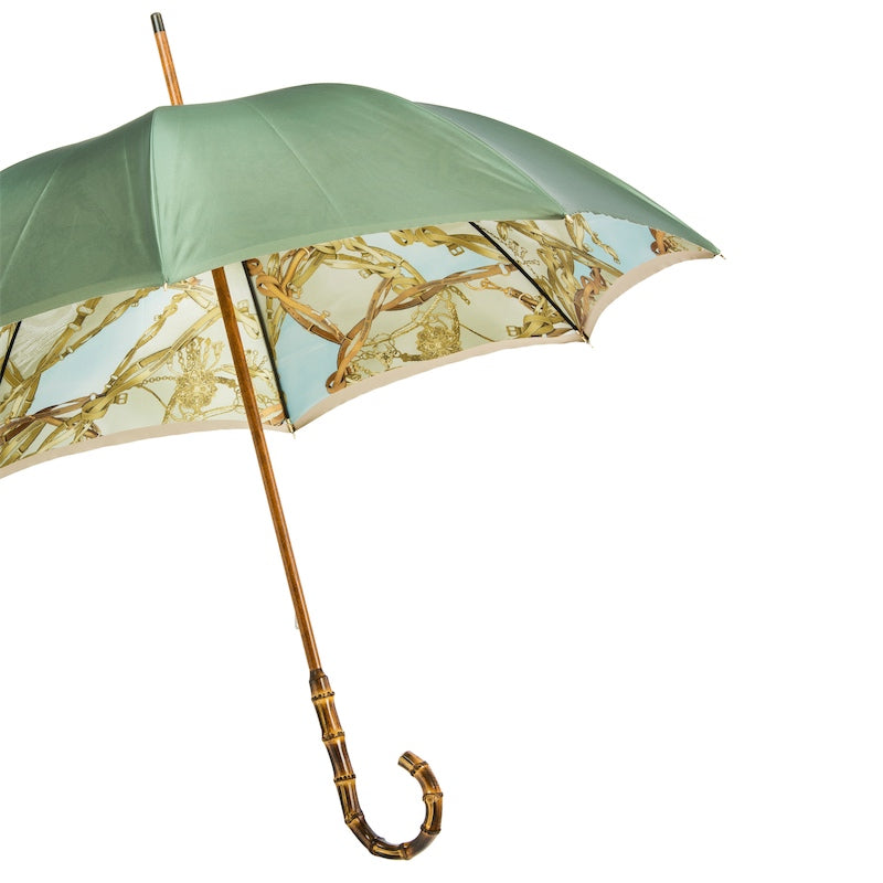 Bamboo Handle Umbrella with Bridles