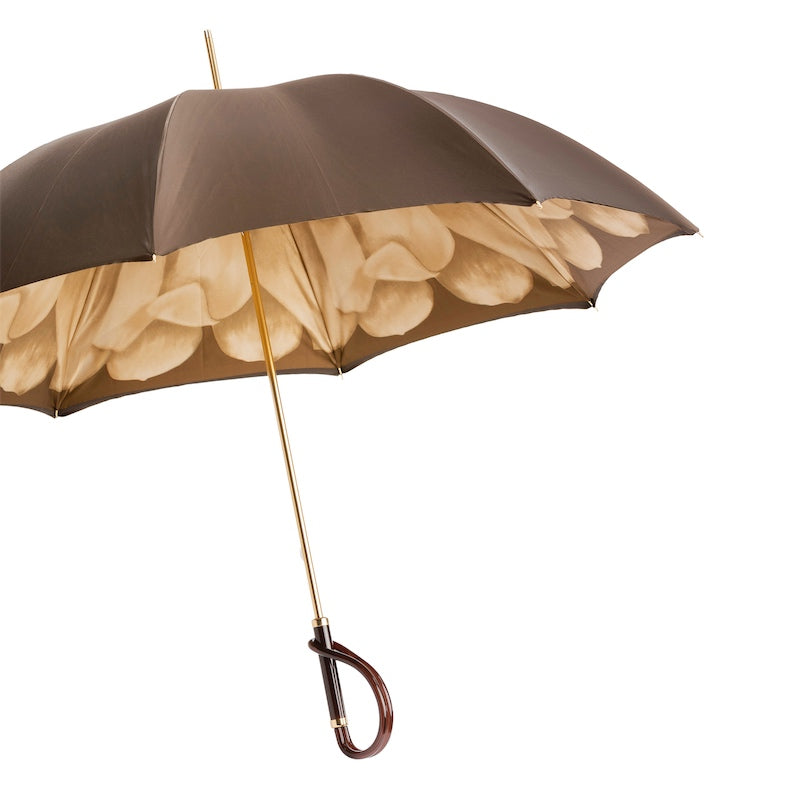 Brown Dahlia Umbrella