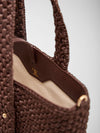 Medium Chocolate Maddalena Raffia Tote