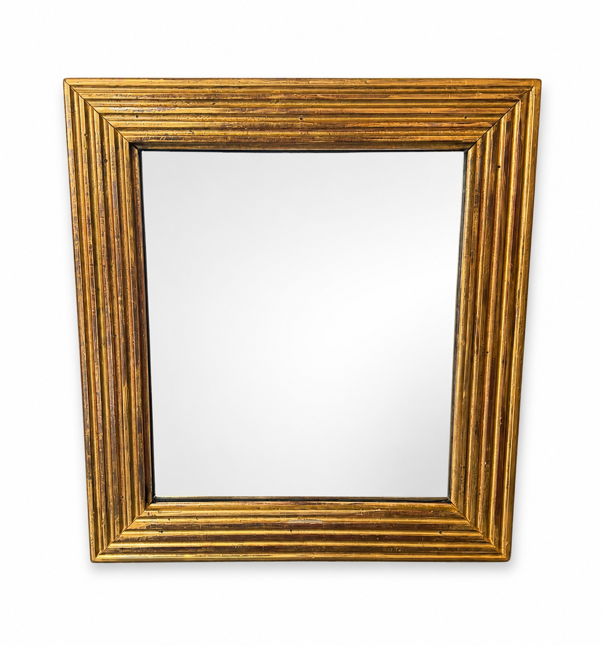 Small Gold Reeded Mirror
