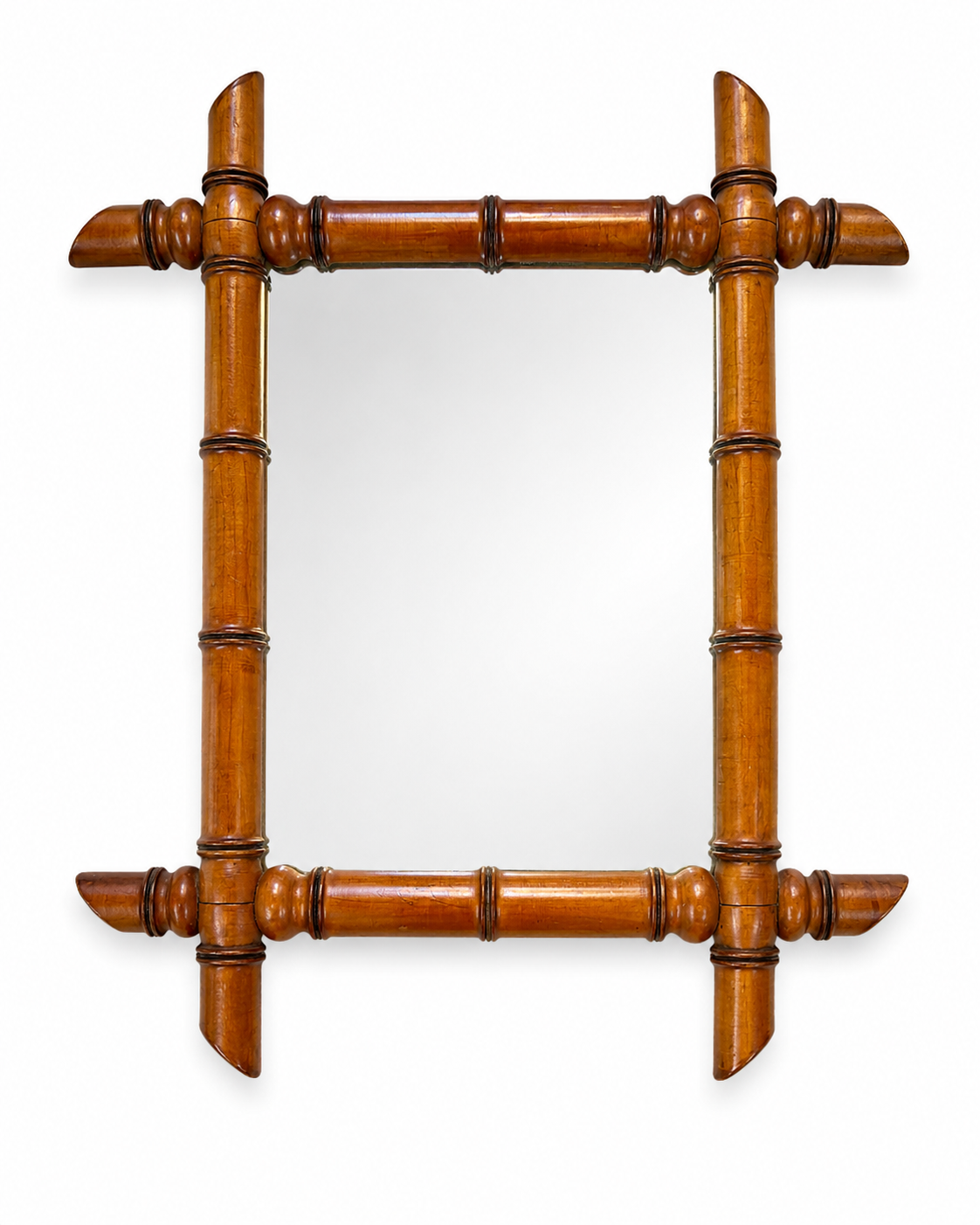 Small Faux Bamboo Mirror