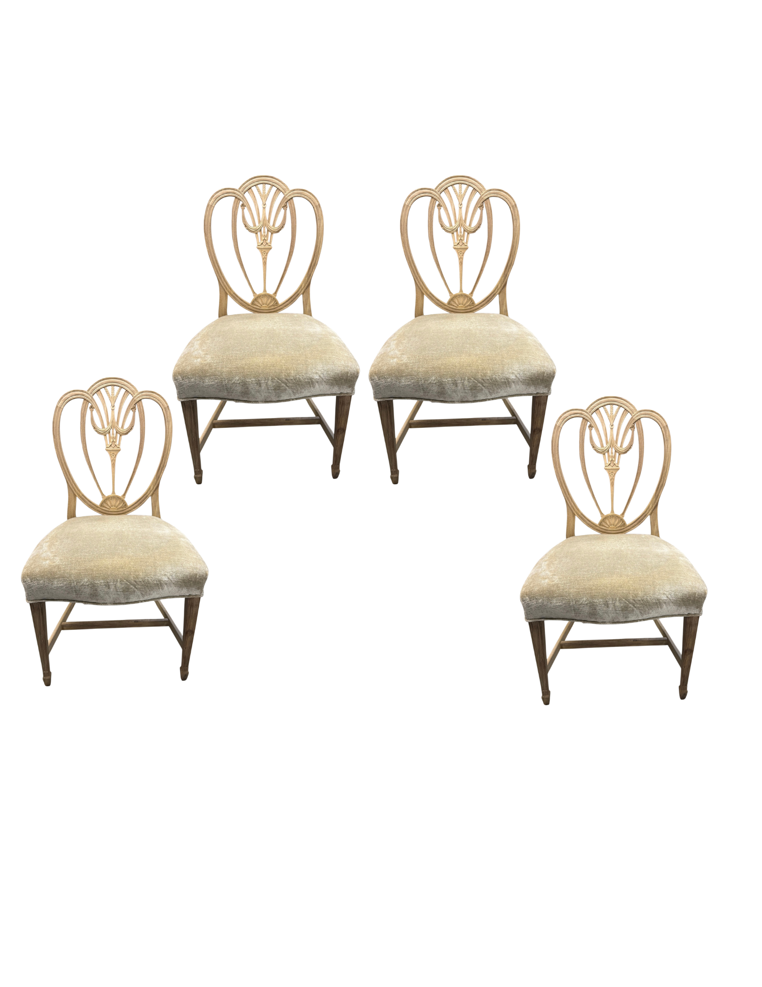 Set of Four Bleached Chairs