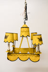 Yellow Tole Chandelier