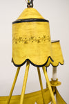 Yellow Tole Chandelier