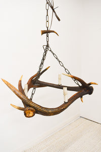 Vintage Red Stag Chandelier