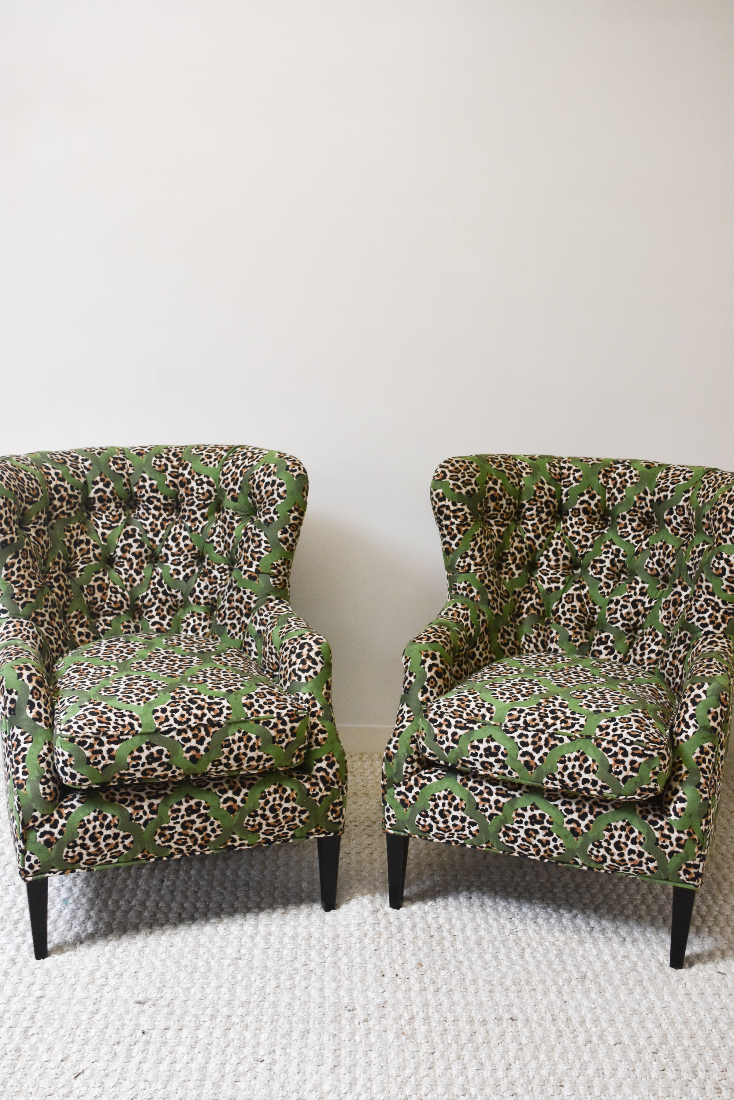 Pair of Leopard Print Chairs