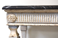 Pair of Italian Painted Marble Top Consoles