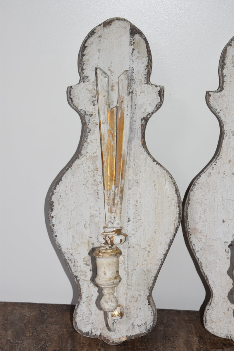 Pair of Italian Giltwood Ray Sconces