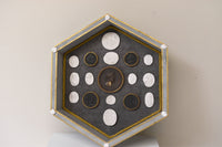 Pair of Gray Hexagon Framed Intaglios