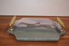 Small Race Horse Acrylic Tray with Brass Handles