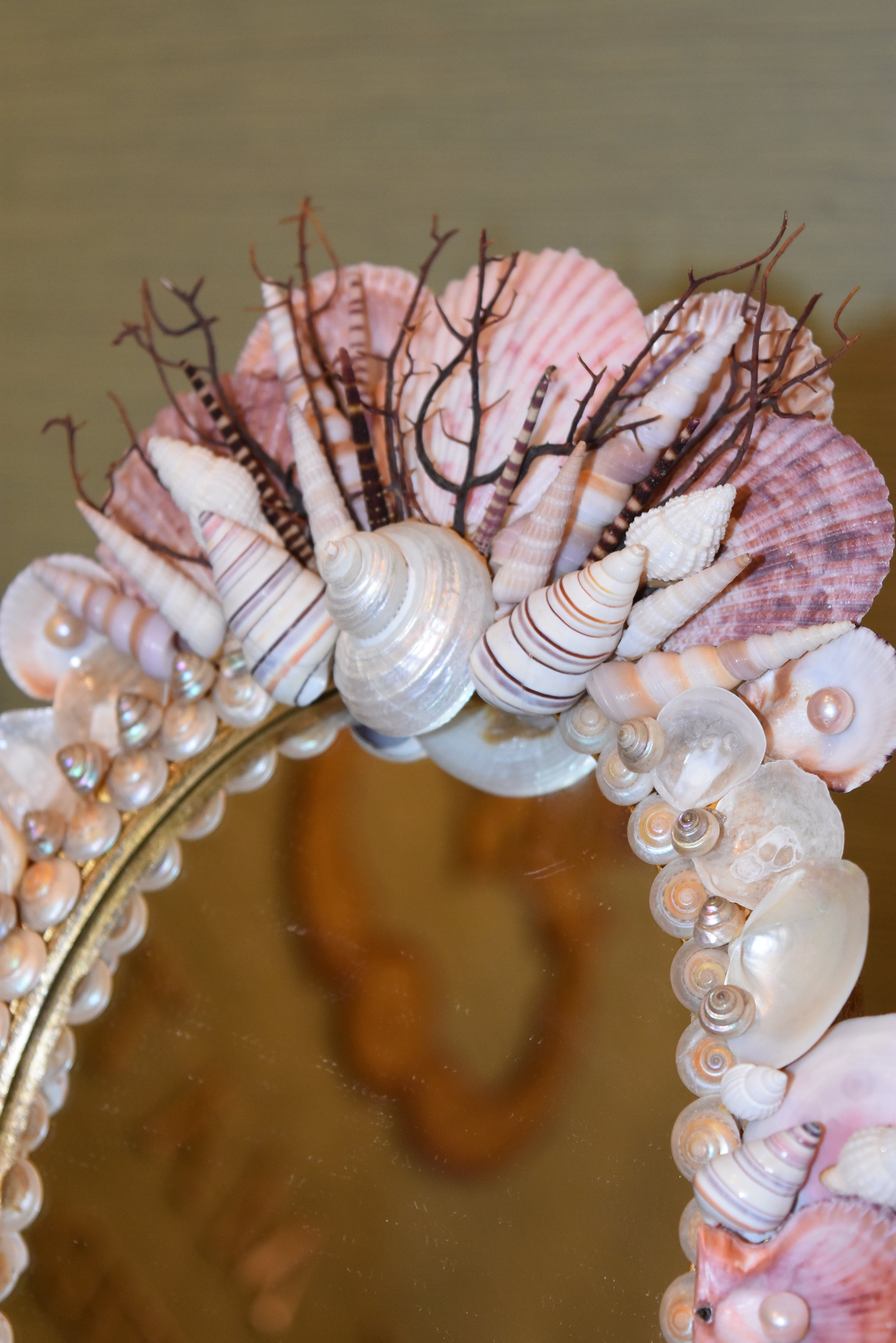 Pink and Pearl Mermaid Mirror