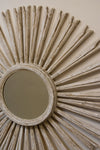 Italian Whitewash Sunburst Mirror