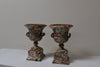 Pair of Petite Marbleized Urns