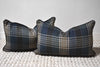 Pair of Wool Plaid Lumbar Pillows