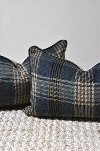 Pair of Wool Plaid Lumbar Pillows