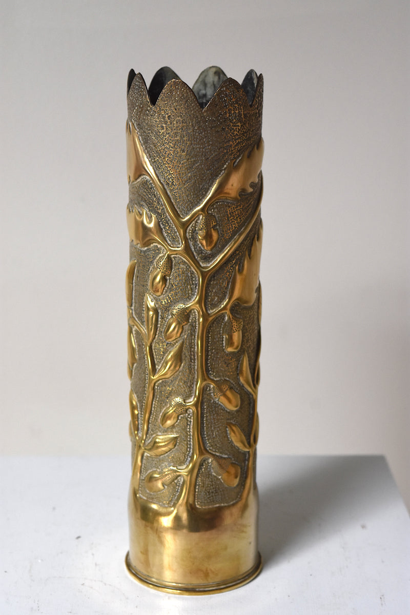 WW1 Brass Artillery Shell Trench Art Vases