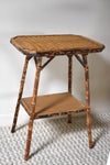 Small Vintage Bamboo Side Table