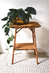 Small Vintage Bamboo Side Table