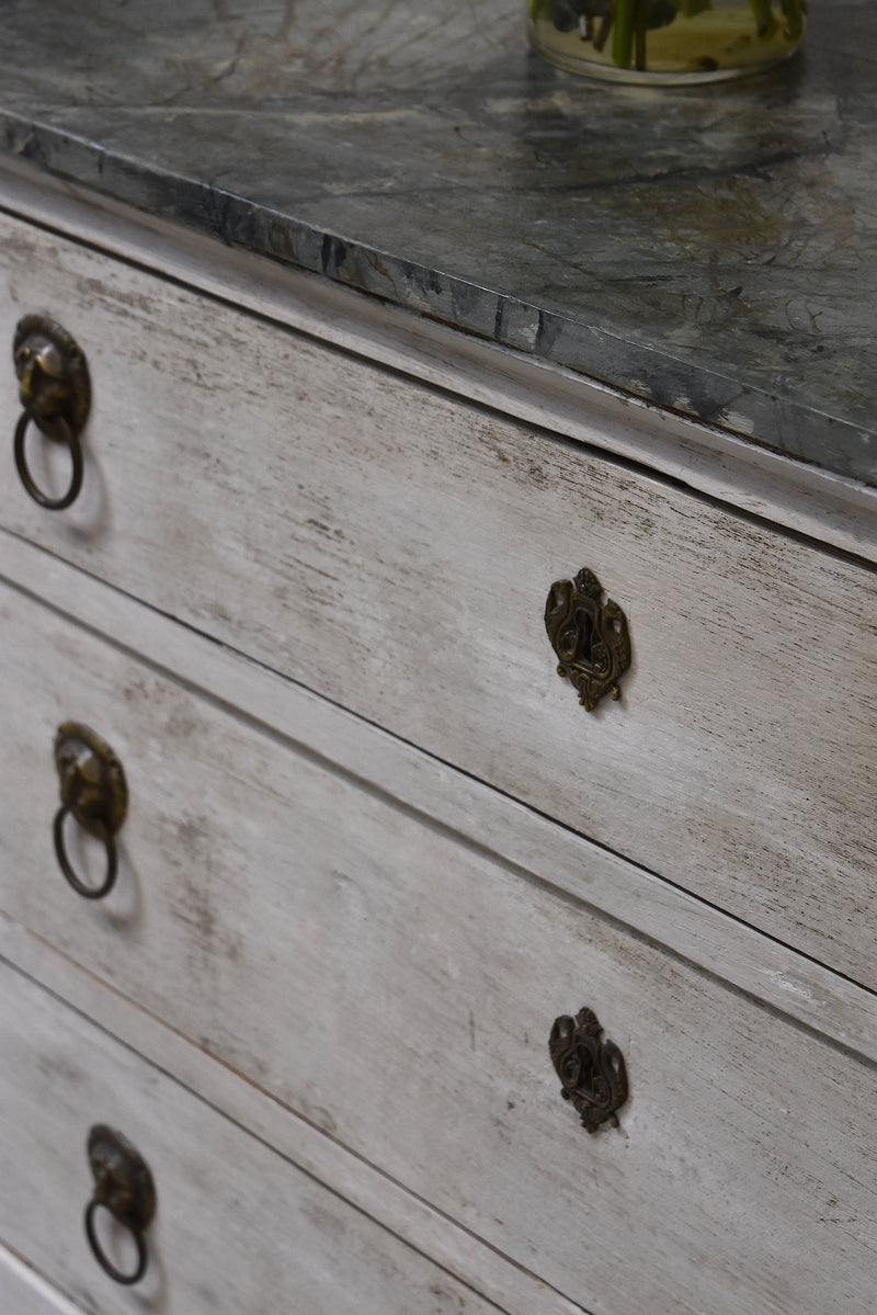 Early 19th Century Directoire Painted Top Chest