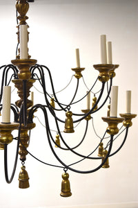 Iron and Giltwood Paul Ferrante Chandelier