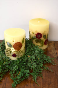 Small Pillar Red Currant and Cranberry Botanical Candle