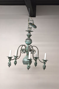 Verdigris Iron Chandelier