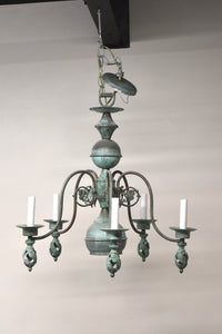 Verdigris Iron Chandelier