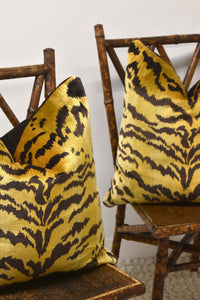 Pair of Le Tigre Scalamandre Square Pillows