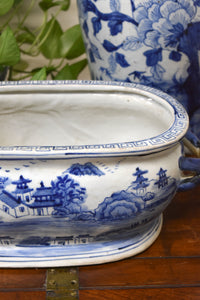 Blue and White Chinoiserie Foot Bath