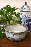 Brown and White Chinoiserie Bowl