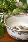 Brown and White Chinoiserie Bowl