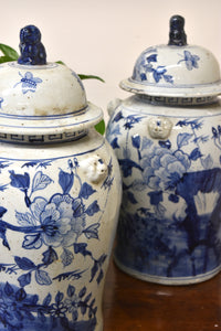 Pair of Blue and White Ginger Jars