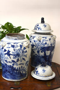 Pair of Blue and White Ginger Jars