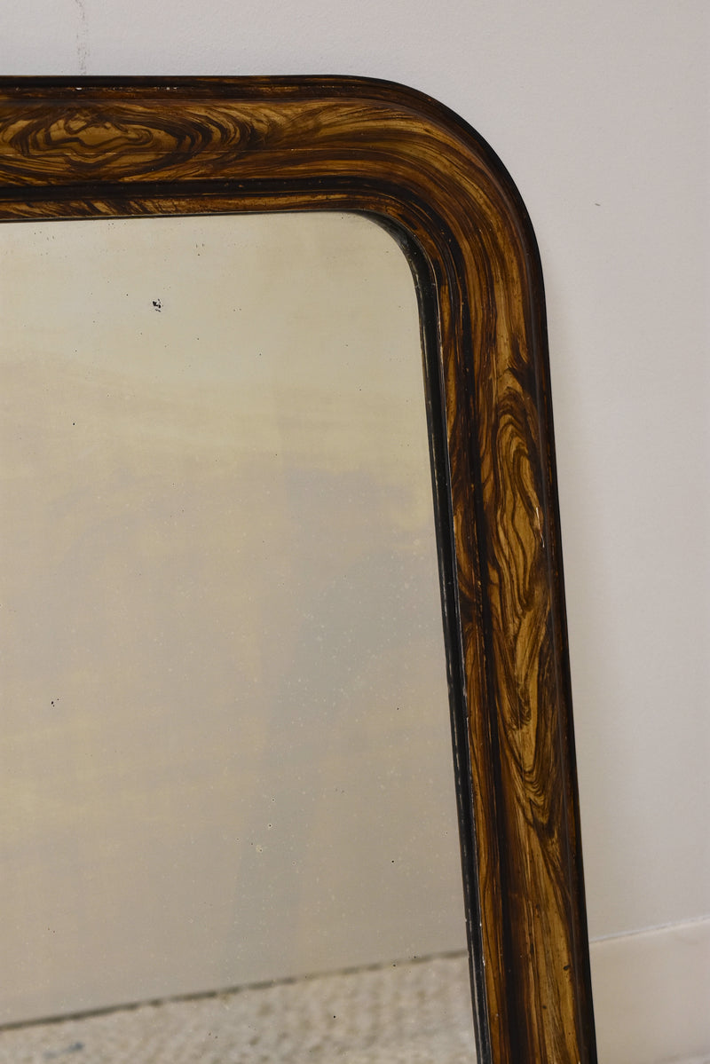 Louis Philippe Painted Faux Wood Grain Mirror