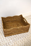 Small Honey Brown Scalloped Basket