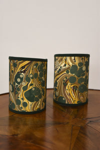 Pair of Marbleized Sconce Shades