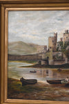 Vintage Conwy Castle Painting from 1922