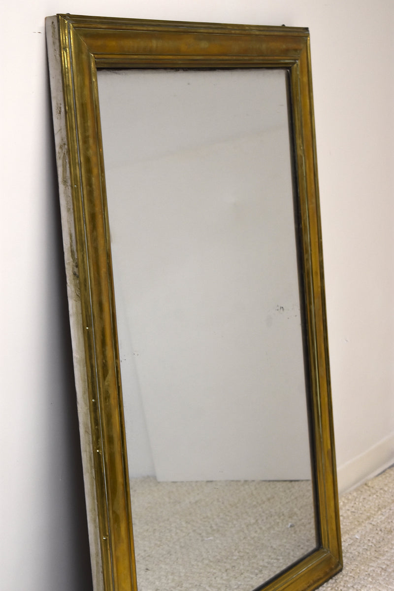 19th Century Brass Bistro Mirror