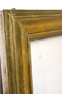 19th Century Brass Bistro Mirror