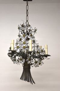 Small French Iron Bouquet Chandelier