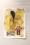 Yellow Floral Mixed Media by Morgan Brock